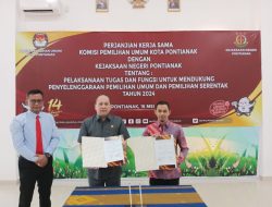 Kejari Pontianak Teken MoU dengan KPU Kota Pontianak