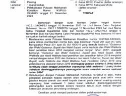 Akhir Masa Jabatan (AMJ) Bupati Kubu Raya,Mempawah dan Sanggau “Tak Jadi” 31 Desember Ini