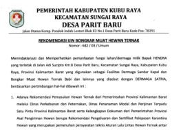Disbunak dan Karantina Tidak Pernah Terima Tembusan Surat dari Kades Parit Baru