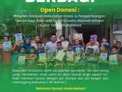 Lingkar Yatim Khatulistiwa Ajak Masyarakat Berbagi dalam Program Donasi Bulan ke-62