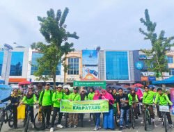 Saka Kalpataru Dukung Kota Pontianak Tanpa Kantong Plastik,Hadir di CFD dengan Bersepeda
