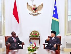 Presiden Prabowo Subianto Terima Kunjungan PM Kepulauan Solomon dan PM Timor Leste di Istana Merdeka