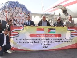 Bantuan Kemanusiaan Pemerintah Indonesia untuk Palestina Tiba di Bandara Queen Alia-Amman Yordania
