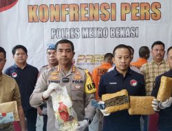 Polisi Tangkap 4 Kurir Narkoba di Bekasi, 8 Kilogram Sabu dan Ganja Disita