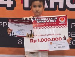 Kejurnas Catur Junior, Edrick Persembahkan Medali Perunggu bagi Kalbar