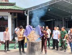Kejari Sanggau Musnahkan Barang Bukti dari 68 Perkara Inkracht, Termasuk Sabu dan Sisik Trenggiling