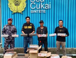 TNI AL Amankan 44.260 Batang Rokok Ilegal di Pelabuhan Sintete