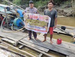 Polsek Ketungau Tengah Tegaskan Komitmen Berantas PETI di Sungai Nanga Merakai