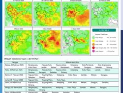 Potensi Hujan Wilayah Kalimantan Barat Mulai Merata