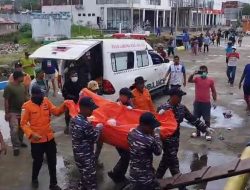 TNI AL Evakuasi Jenazah Jurnalis Metro TV Setelah Ledakan Kapal Basarnas di Tidore