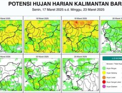 Prakiraan Cuaca Pontianak Hari Ini Senin 17 Maret 2025: Kubu Raya Hujan Deras, Singkawang Berawan