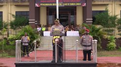 Kapolres Kubu Raya, AKBP Wahyu Jati Wibowo pimpin Apel Gelar Pasukan Operasi Ketupat 2025 di Halaman Mapolres Kubu Raya, Kamis (20/3/2025) Foto: (Humas Polres Kubu Raya)