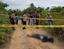 Heboh ! Warga Sekayam Temukan Mayat Pria Tertelungkup di Jalan Kebun