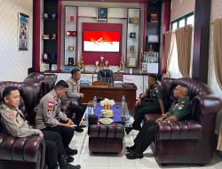 Kapolres Sambas Silaturahmi ke Kodim 1208/Sbs, Perkuat Sinergi TNI-Polri