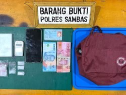 Polisi Tangkap Pria di Tebas, 21 Paket Sabu Diamankan