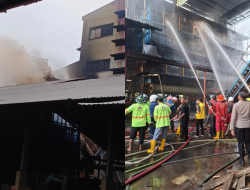 Kebakaran Hebat Melanda PT. Alas Kusuma di Kubu Raya, Diduga Berasal dari Dapur Turbin Boiler