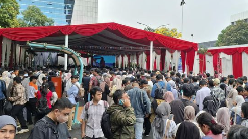 Kementerian Ketenagakerjaan (Kemnaker) menggelar Job Fair selama dua hari yakni pada 22-23 Mei 2025, Jumat (23/5/2025). (Ist)