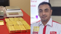 Kolase: Barang bukti pengungkapan emas ilegal (kiri), M. Rifal ketua GNPK Kalbar (kanan). Dok. Ist.