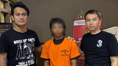 Tim Buser Polres Ketapang berhasil menangkap HE, pelaku pencurian disertai penganiayaan di Sukabangun. Foto: HO/Faktakalbar.id