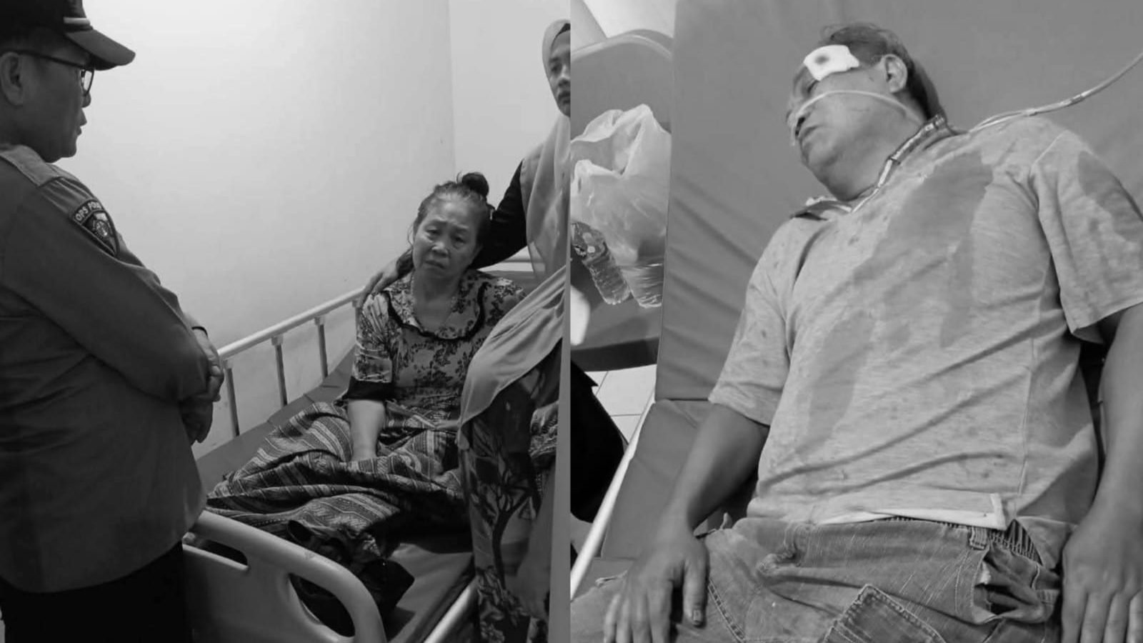 Foto: Kedua korban yang terluka akibat serangan dari pelaku berinisial Obama (ist)