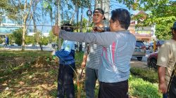 Wakil Wali Kota Pontianak Bahasan memanah bersama Komunitas Archery Center Club (ACC). Foto: PRKPM/Faktakalbar.id