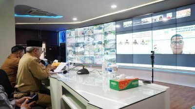 Sekretaris Daerah Kota Pontianak Amirullah saat menghadiri Evaluasi Kota Layak Anak di Ruang Pontive Center. Foto: HO/Faktakalbar.id