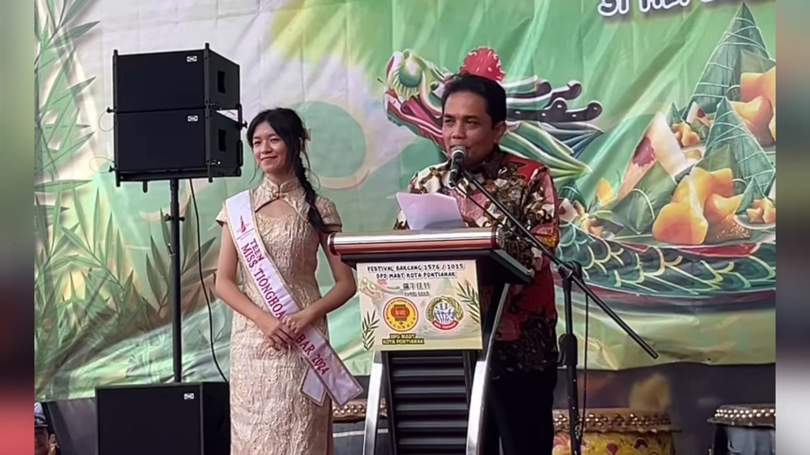 Foto: Wakil Wali Kota Pontianak, Bahasan, menyampaikan bahwa budaya dan tradisi Tionghoa telah menjadi bagian tak terpisahkan dari kekayaan budaya kota Pontianak. Salah satunya tercermin dalam Festival Bakcang. Dok. Ambo/Faktakalbar.id