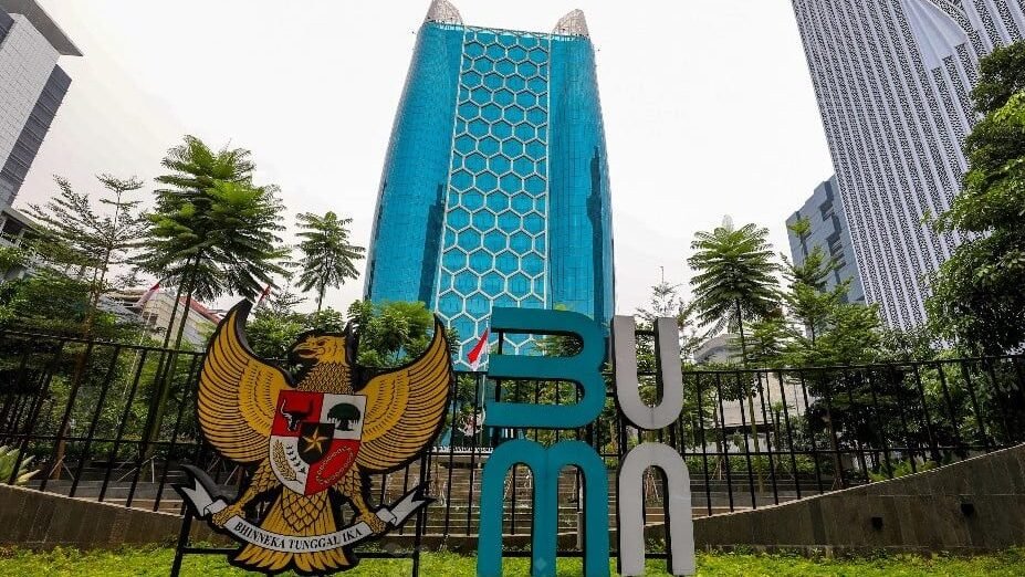 Ilustrasi - Gedung Kementerian BUMN RI yang menaungi berbagai perusahaan pelat merah, tempat banyak pensiunan TNI-Polri kini menjabat sebagai komisaris. (Dok. istimewa)