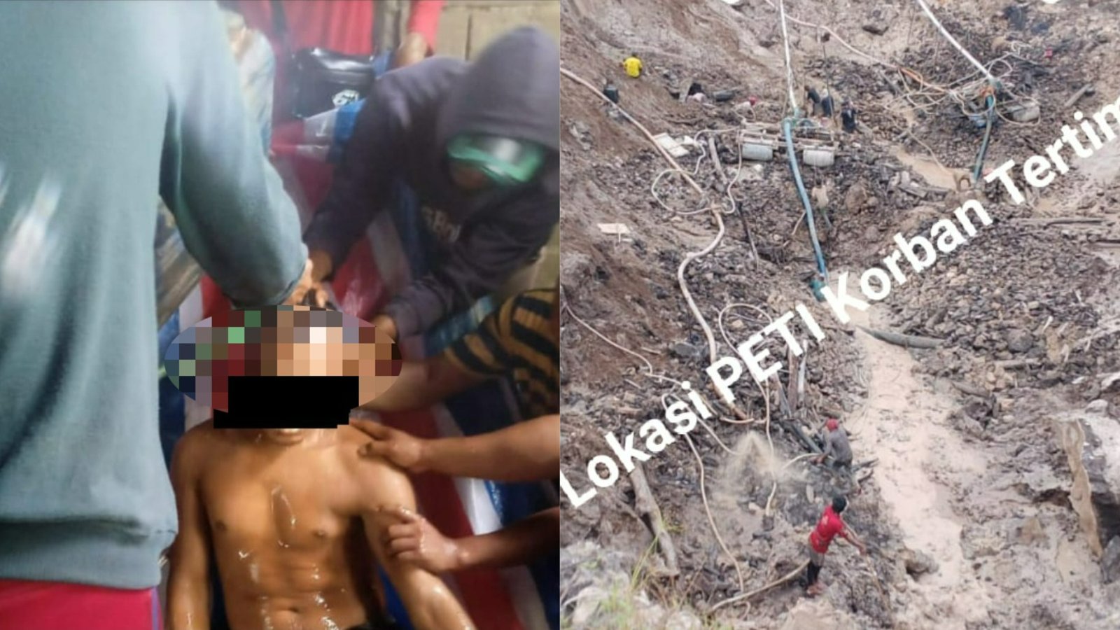 Lokasi tambang emas ilegal di Air Mati, Singkawang Timur, Kalbar, tempat seorang pekerja tewas tertimbun longsor, Kamis, (5/6/2025). (Dok. Ist)