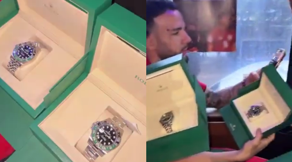 Jam tangan mewah seri Rolex GMT-Master II yang muncul dalam unggahan Instagram pemain Timnas Indonesia Justin Hubner. (Dok. Instagram @justinhubner5)