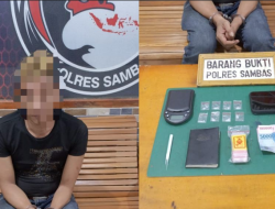 Satresnarkoba Polres Sambas Tangkap Pengedar Sabu di Selakau