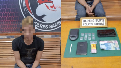 Satresnarkoba Polres Sambas Tangkap Pengedar Sabu di Selakau