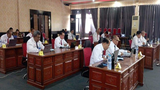 Para calon Sekda Sanggau saat mengikuti seleksi kompetensi di Aula Kantor Bupati Sanggau. (Dok. Ist)