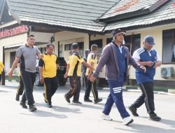 Polres Sambas Gelar Program Over Weight, Dorong Anggota Jaga Kebugaran Tubuh