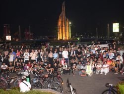 Aksi Komunitas Pesepeda Pontianak Tuntut Ruang Aman di Jalan Raya