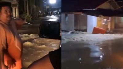 Warga mengevakuasi barang saat banjir merendam rumah di Boyan Tanjung, Kapuas Hulu. (Dok. Ist)