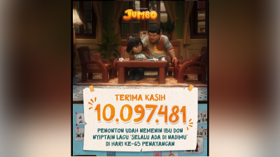 Poster resmi film animasi Jumbo yang berhasil menjadi film Indonesia terlaris sepanjang masa. (Dok. instagram @jumbofilm.id)