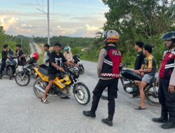 Polisi Patroli di Landak, Imbau Pemuda Tak Pakai Knalpot Brong