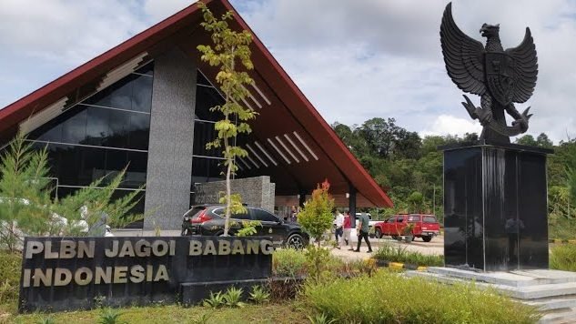 Pos Lintas Batas Negara (PLBN) Jagoi Babang di Kabupaten Bengkayang, Kalimantan Barat, yang kini menjadi jalur utama ekspor komoditas pertanian ke Malaysia. (Dok. Ist)