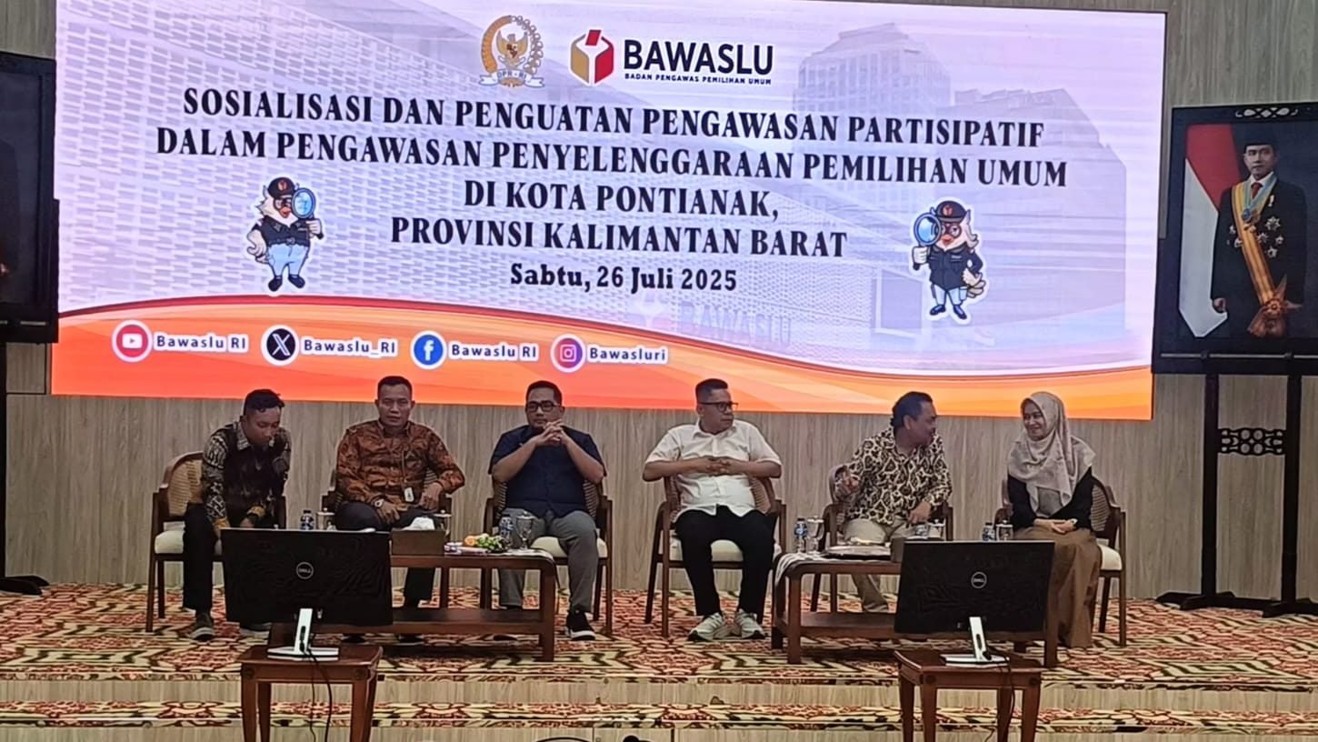 Kegiatan Sosialisasi Pengawasan Pemilu Partisipatif bersama para pelaku media dari berbagai platform. (Amb/faktakalbar)