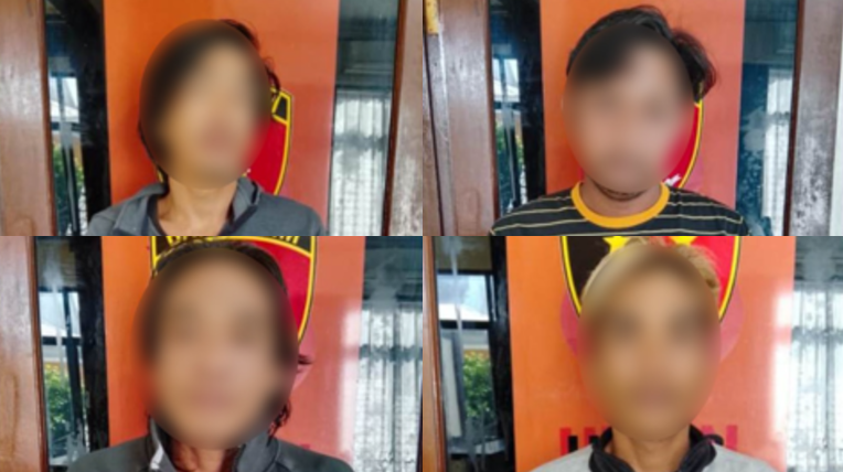 Empat pelaku tambang emas ilegal (PETI) diamankan Polres Sanggau setelah tertangkap tangan saat beroperasi di Sungai Kapuas, Dusun Nanga Biang. Keempatnya kini menjalani pemeriksaan intensif. (Dok. Ist)