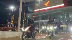 Asmo Kalbar dan Paguyuban Honda West Borneo Community (HWBC) menggelar Nocturnal Riding (Dok. Asmo Kalbar)