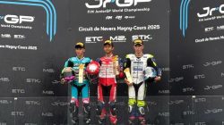 Kiandra Ramadhipa duduki podium FIM JuniorGP World Championship dalam seri Magny-Cours, Prancis (Dok. Astra Honda Motor)