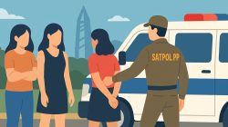 Ilustrasi - Petugas Satpol PP saat melakukan penertiban praktik prostitusi di kawasan Ibu Kota Nusantara. (Dok. Faktakalbar.id)