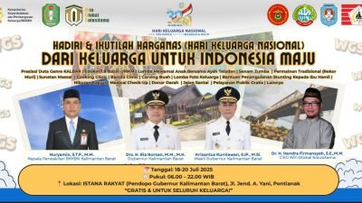 Baliho promosi Harganas ke-32 tahun 2025 yang telah tersebar di berbagai titik di Pontianak. Foto: HO/Faktakalbar.id