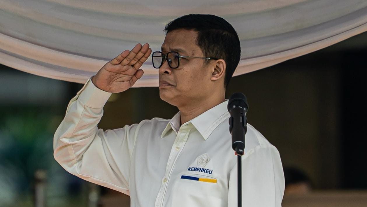 Direktur Jenderal Pajak, Bimo Wijayanto pimpin upacara Hari Pajak 2025, Senin (14/7/2025). (Dok. DJP)