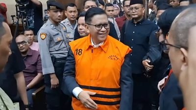 Sekretaris Jenderal PDIP, Hasto Kristiyanto usai menjalani sidang pembacaan tuntutan. (Dok. Ist)