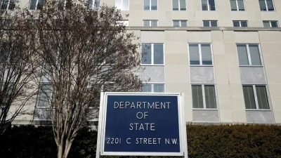 Gedung Departemen Luar Negeri AS di Washington DC. Pemangkasan pegawai besar-besaran mulai diberlakukan menyusul kebijakan efisiensi pemerintahan Trump. (Dok. Istimewa)