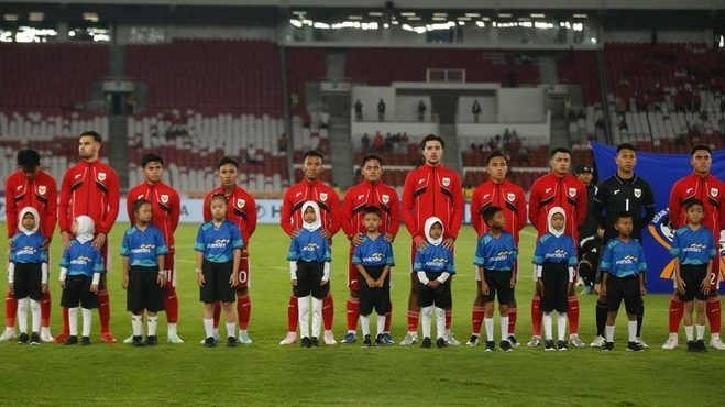 Pemain Timnas U-23 Indonesia saat menjamu timnas Brunei Darusalam di stadion utama Gelora Bung Karno, Selasa (15/7/2025). (Dok. Ist)