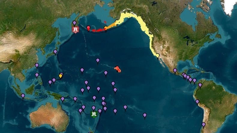 Ilustrasi - wilayah-wilayah di Indonesia yang berpotensi terdampak gelombang tsunami dengan status waspada setelah gempa magnitudo 8,7 di Kamchatka, Rusia, Rabu (30/7/2025).